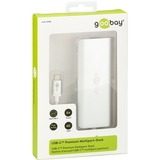 goobay 76788 interface hub USB Type-C 5000 Mbit/s Sølv, Adapter aluminium, USB Type-C, HDMI, RJ-45, USB 3.2 Gen 1 (3.1 Gen 1) Type-A, USB Type-C, SD, 5000 Mbit/s, 30 Hz, Sølv