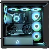 ARCTIC Xtender VG (Mirror Black) Midi Tower Sort, Towerkabinet Sort, Midi Tower, PC, Sort, EATX, Metal, Hærdet glas, Spil