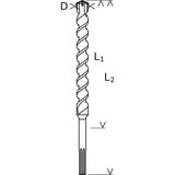 Bosch 2 608 685 870 borehoved Spiral skæreborebit 1 stk, Boremaskine Boremaskine, Borehammer, Spiral skæreborebit, 2,8 cm, 320 mm, Beton, Murerarbejde, 20 cm