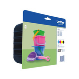 Brother LC-221 blækpatron 4 stk Original Standard udbytte Sort, Blå, Magenta, Gul Standard udbytte, Sort, Blå, Magenta, Gul, 4 stk, 260 Sider, 260 Sider, Multipakke
