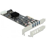 DeLOCK 89008 interface-kort/adapter Intern PCIe, SATA, USB 3.2 Gen 1 (3.1 Gen 1), USB-controlleren PCIe, PCIe, SATA, USB 3.2 Gen 1 (3.1 Gen 1), Lavprofil, PCIe 2.0, Grå, PC