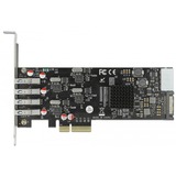 DeLOCK 89008 interface-kort/adapter Intern PCIe, SATA, USB 3.2 Gen 1 (3.1 Gen 1), USB-controlleren PCIe, PCIe, SATA, USB 3.2 Gen 1 (3.1 Gen 1), Lavprofil, PCIe 2.0, Grå, PC