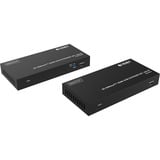 Digitus 4K HDBaseT HDMI KVM Extender Sæt, HDMI-udvidelse forlænger Sort