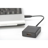 Digitus DA-70841 USB grafisk adapter Sort Sort, 1920 x 1080 pixel, 1080p, Sort, Blister, 220 mm, 160 mm