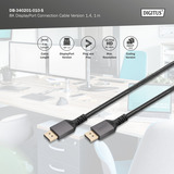 Digitus DisplayPort 1.4 Premium tilslutningskabel, UHD 8K Sort/grå