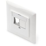 Digitus Frontplade og monteringsramme til multimedia / Keystone-moduler, Monteringsrammen Hvid
