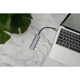 Digitus USB-C 4-porte, USB hub Sølv