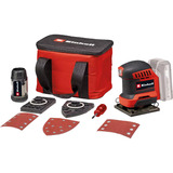 EINHELL Power X-Change batteri håndholdt excentersliber TE-OS 18/113 3X Li-Solo, 18 Volt, Rystepudser Rød/Sort