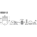 High Peak Meran 4.0, Telt grå/Grøn