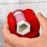 KNIPEX BiX, rørskærer til plastikrør og tætningshylstre Rød/Blå