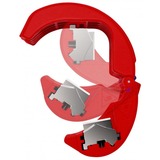 KNIPEX BiX, rørskærer til plastikrør og tætningshylstre Rød/Blå