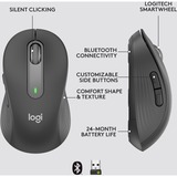 Logitech Signature M650 mus Højre hånd RF trådløs + Bluetooth Optisk 2000 dpi grafit, Højre hånd, Optisk, RF trådløs + Bluetooth, 2000 dpi, Grafit