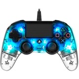 Nacon PS4OFCPADCLBLUE spil-controller Blå, Transparent Gamepad Analog/digital PlayStation 4 gennemsigtig/Blå, Gamepad, PlayStation 4, Knappen Del, Analog/digital, Blå, Ledningsført
