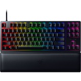 Razer RZ03-03941100-R3G1 tastatur USB QWERTZ Tysk Sort, Gaming-tastatur Sort, DE-layout, Razer Clicky Optisk (Lilla), Tenkeyless (80 - 87%), USB, Mekanisk, QWERTZ, RGB LED, Sort