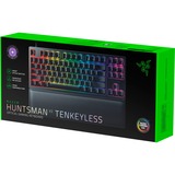 Razer RZ03-03941100-R3G1 tastatur USB QWERTZ Tysk Sort, Gaming-tastatur Sort, DE-layout, Razer Clicky Optisk (Lilla), Tenkeyless (80 - 87%), USB, Mekanisk, QWERTZ, RGB LED, Sort