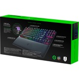 Razer RZ03-03941100-R3G1 tastatur USB QWERTZ Tysk Sort, Gaming-tastatur Sort, DE-layout, Razer Clicky Optisk (Lilla), Tenkeyless (80 - 87%), USB, Mekanisk, QWERTZ, RGB LED, Sort