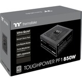 Thermaltake Toughpower PF1 enhed til strømforsyning 850 W 24-pin ATX ATX Sort, PC strømforsyning Sort, 850 W, 100 - 240 V, 50/60 Hz, 10 A, 120 W, 650,4 W