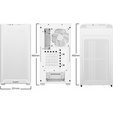 be quiet! Pure Base 501 LX White Midi Tower Hvid, Towerkabinet Hvid, Midi Tower, PC, Hvid, ATX, micro ATX, Mini-ATX, Acrylonitrilbutadienstyren, Glas, Stål, Flere