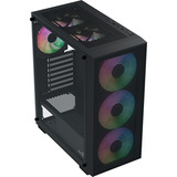 Aerocool B509A Flow-G-BK-v1, med strømforsyning Aero 650, Towerkabinet Sort