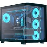 Aerocool P500C Midi Tower Sort, Towerkabinet Sort, Midi Tower, PC, Sort, ATX, micro ATX, Mini-ITX, SPCC, Hærdet glas, Spil