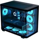 Aerocool P500C Midi Tower Sort, Towerkabinet Sort, Midi Tower, PC, Sort, ATX, micro ATX, Mini-ITX, SPCC, Hærdet glas, Spil