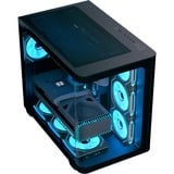 Aerocool P500C Midi Tower Sort, Towerkabinet Sort, Midi Tower, PC, Sort, ATX, micro ATX, Mini-ITX, SPCC, Hærdet glas, Spil
