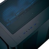 Aerocool P500C Midi Tower Sort, Towerkabinet Sort, Midi Tower, PC, Sort, ATX, micro ATX, Mini-ITX, SPCC, Hærdet glas, Spil