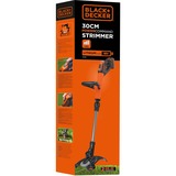 BLACK+DECKER STC1840EPC-QW Batteridrevet inkl. akku og oplader, Græs trimmer Orange/Sort, 30 cm, Nylonlinje, 1,5 mm, 7200 rpm, Sort, Orange, 96 dB