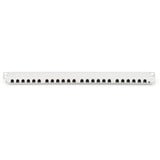 Digitus CAT 6A, klasse EA høj tæthed patchpanel, 24 porte, Patch Panel grå