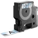 Dymo Ægte D1-etiketter | Sort tekst på gennemsigtig tape | 19 mm x 7 m | Selvklæbende etiketter til LabelManager-mærkemaskiner | Fremstillet i Europa Sort på transparant, Polyester, Belgien, -18 - 90 °C, DYMO, LabelManager, LabelWriter 450 DUO