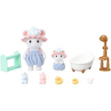 EPOCH Sylvanian Families - Marshmallow mus badeleg sæt, Bygge legetøj 