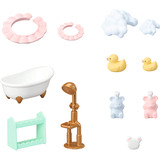 EPOCH Sylvanian Families - Marshmallow mus badeleg sæt, Bygge legetøj 