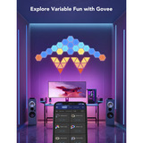 Govee Glide Hexa ProLight Panels 10-pak, LED lys Hvid, Intelligent væglampe, Wi-Fi/Bluetooth, Flerfarvet, LED, Flere, 72 W