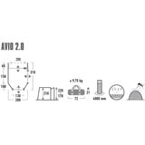 High Peak Avio 2.0, Telt grå/Lime