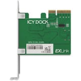 Icy Dock MB408A5 "EXLink" MCIO 4i (SFF-TA-1016) til PCIe 5.0 x4 adapter, Interface card 