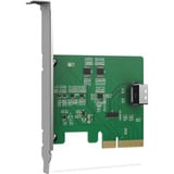 Icy Dock MB408A5 "EXLink" MCIO 4i (SFF-TA-1016) til PCIe 5.0 x4 adapter, Interface card 