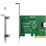 Icy Dock MB408A5 "EXLink" MCIO 4i (SFF-TA-1016) til PCIe 5.0 x4 adapter, Interface card 