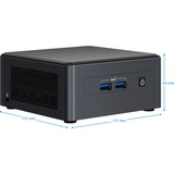 Intel® NUC 11 Pro UCFF Sort i7-1165G7, Barebone Sort, UCFF, Mini PC barebone, DDR4-SDRAM, M.2, Serial ATA III, Wi-Fi 6 (802.11ax), 28 W