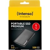 Intenso Ekstern SSD Premium 1 TB, Solid state-drev Sort