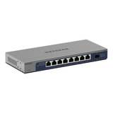 Netgear GS108X Ikke administreret L2 Gigabit Ethernet (10/100/1000) Grå, Switch Ikke administreret, L2, Gigabit Ethernet (10/100/1000)