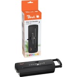 Peach PS400-00 papirmakulator Stribe makulering 72 dB 22 cm Sort, Sølv, Dokument shredder grå/Sort, Stribe makulering, 22 cm, 7 mm, 72 dB, 6 ark, P-1