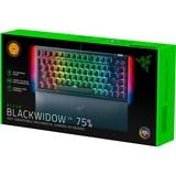 Razer BlackWidow V4 75%, Gaming-tastatur Sort, Razer certificeret mekaniske Orange  Switcher