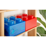 Room Copenhagen LEGO Storage Brick 4 Top Lid Glitter, Opbevaringsboks Rød/gennemsigtig