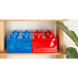 Room Copenhagen LEGO Storage Brick 4 Top Lid Glitter, Opbevaringsboks Rød/gennemsigtig