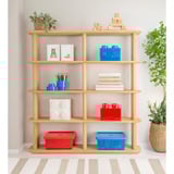 Room Copenhagen LEGO Storage Brick 4 Top Lid Glitter, Opbevaringsboks Rød/gennemsigtig