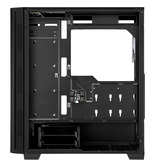 Sharkoon RGB LIT 200 Generaloverhalt, Towerkabinet Sort