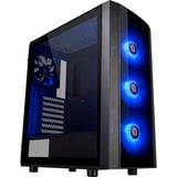 Versa J25 TG RGB Midi Tower Sort, Towerkabinet