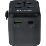 Verbatim 49544 strømstik adapter Universel Sort, Rejse stikkontakt Sort, Universel, Universel, Type A, Type B, Type C (eurostik), Type E (FR), Type F, Type G (UK), Type I (AU), Type J (CH),..., Type A, Type B, Type C, Type D (UK), Type E (FR), Type F, Type G (UK), Type H (IL), Type I (AU),..., 100 - 250 V, 50 - 60 Hz
