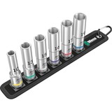 Wera 05004565001 stiksæt Topnøglesæt Sort, Topnøglesæt, 1/2", Metric, 6 hoved(er), 10,13,15,16,17,19 mm, 290 mm