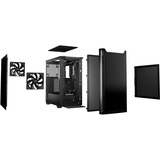 be quiet! PURE BASE 501 Black Midi Tower Sort, Towerkabinet Sort, Midi Tower, PC, Sort, ATX, micro ATX, Mini-ITX, Acrylonitrilbutadienstyren, Stål, 17,8 cm